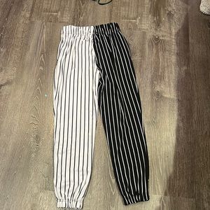 Black and white Split Pants
